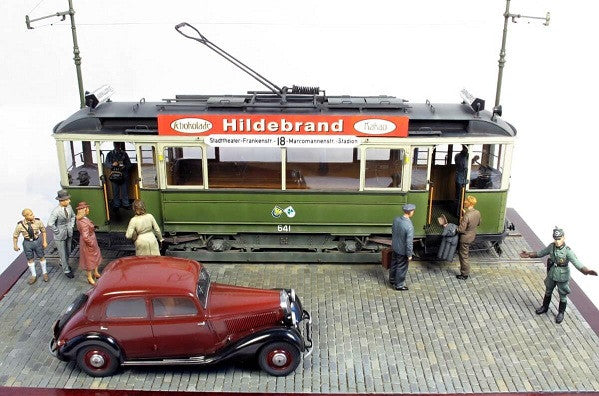 German Tramcar 641 1:35 Scale Model Diorama