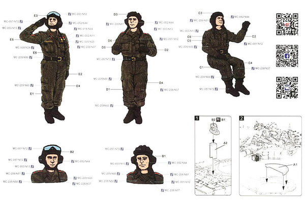 1/35 scale model Meng Russian Armed Forces Tank Crew