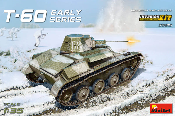 1/35 scale model Miniart T-60 Early Series with Interior