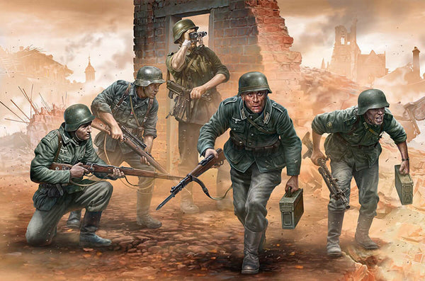 1/35 scale model MasterBox German Infantry WWII Early Period