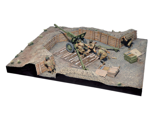 1/35 scale model Miniart ZIS-3 Gun Emplacement kit 36058