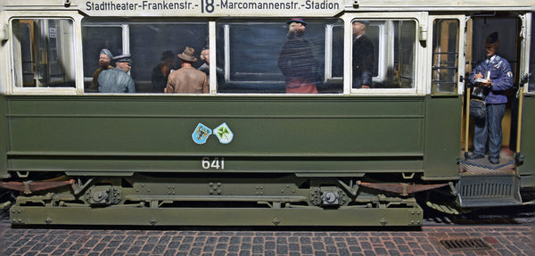 1/35 scale diorama Miniart European Tram Car with Crew and Passengers