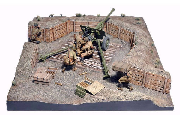 1/35 scale model Miniart ZIS-3 Gun Emplacement kit 36058