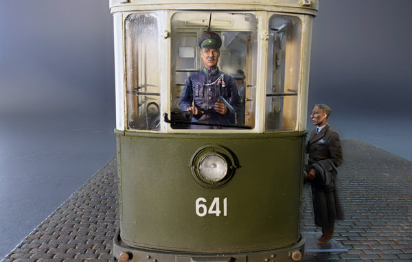 1/35 scale diorama Miniart European Tram Car with Crew and Passengers