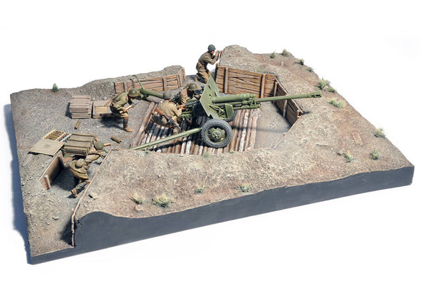 1/35 scale model Miniart ZIS-3 Gun Emplacement kit 36058