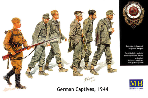 1/35 scale model MasterBox German Captives, 1944