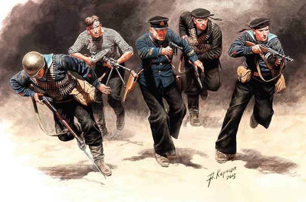 1/35 scale model MasterBox Soviet Marines, Attack, 1941-1942 (Eastern Front Battle Series)