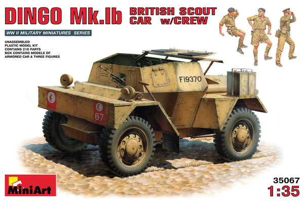 1/35 scale model Miniart Dingo Mk.lb British Armoured Car w/Crew