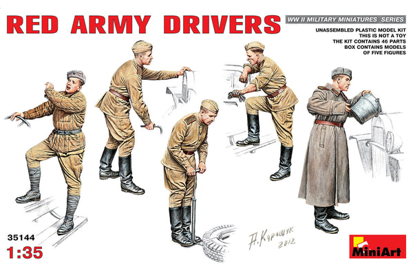 1/35 scale model Miniart Red Army Drivers