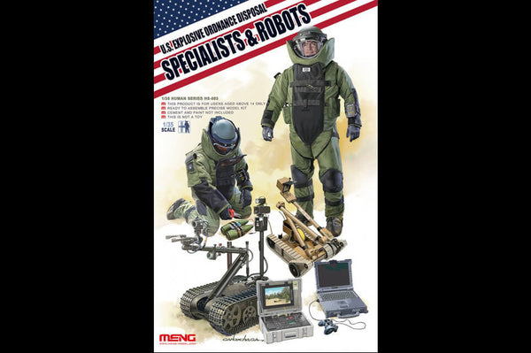  1/35 scale model Meng US Explosive Ordnance Disposal Specialists & Robots