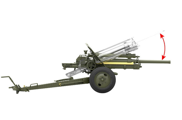 1/35 scale model Miniart USV-BR 76mm Gun Mod.1941 with Limber and Crew