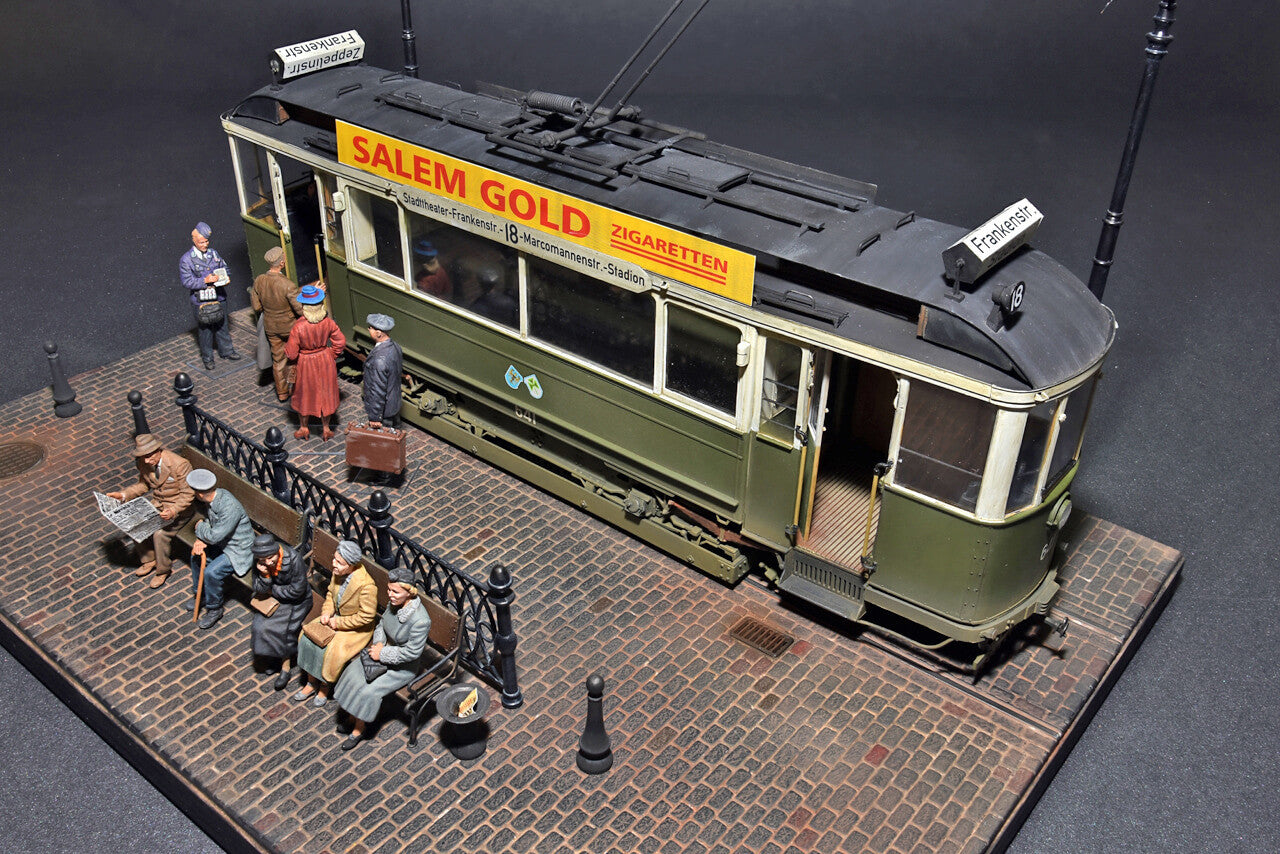 MiniArt 38009 European Tram Car With Crew & Passengers - 1:35 Scale Plastic Model Kit