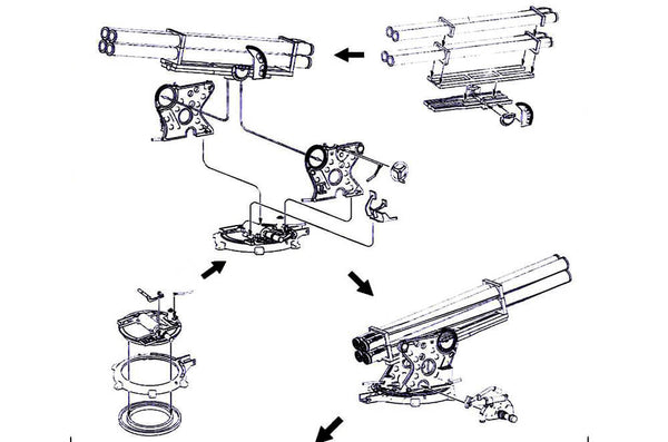 1/35 scale model Meng Pick-Up Mounted Quad Rocket Launcher