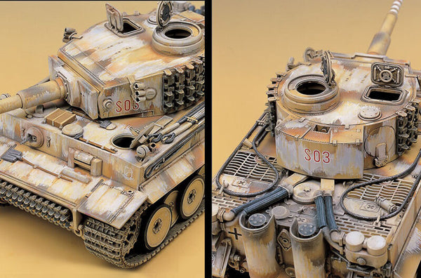 1/35 scale model Academy Pz. Kpfw. VI Tiger I Early Version Exterior with figures