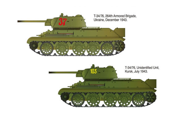 1/35 scale model Academy T-34/76 No. 183 Factory Production