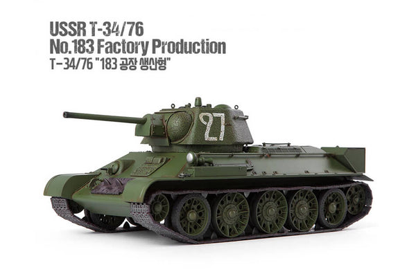 1/35 scale model Academy T-34/76 No. 183 Factory Production