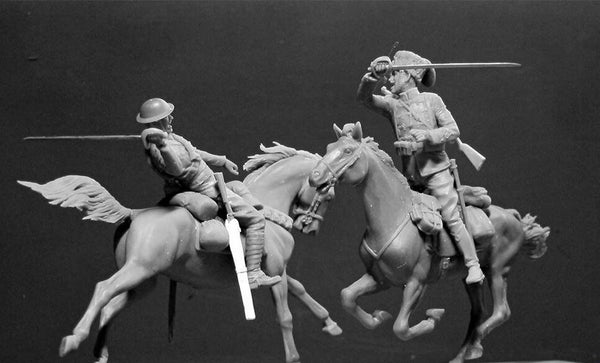 1/35 scale Master Box British and German Cavalrymen WWI Era