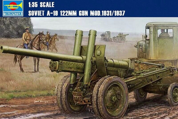 1/35 scale model Trumpeter Soviet A-19 122mm Gun Model 1931/37 kit 02325