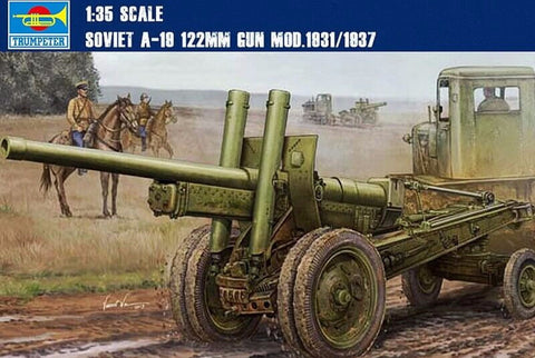 1/35 scale model Trumpeter Soviet A-19 122mm Gun Model 1931/37 kit 02325