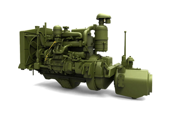 1/35 scale model Miniart US Tractor D7 with Angled Dozer Blade