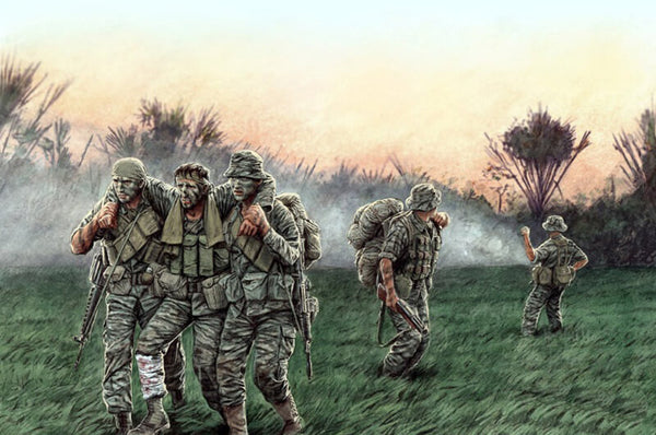 1/35 scale model MasterBox Head for the "Huey", Vietnam War series