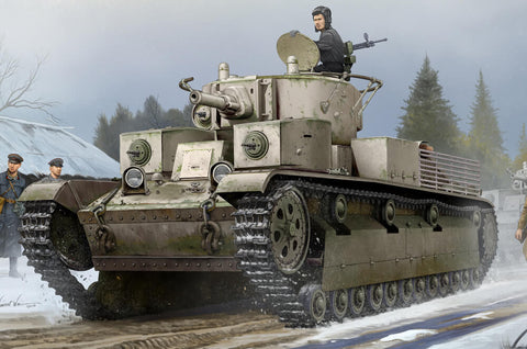 1/35 scale model HobbyBoss Soviet T-28 Medium Tank (Riveted)