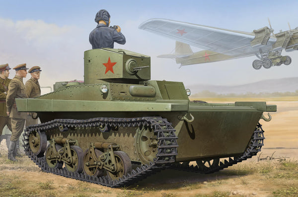 1/35 scale model HobbyBoss Soviet T-37B Amphibious Light Tank (Izhorsky)