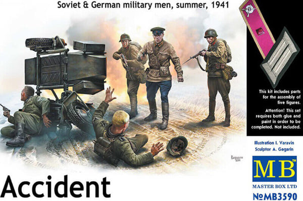 1/35 scale model MasterBox Accident, Soviet & German Military, Summer 1941