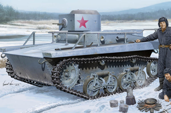 1/35 scale model HobbyBoss Late Soviet T-37TU Command Tank