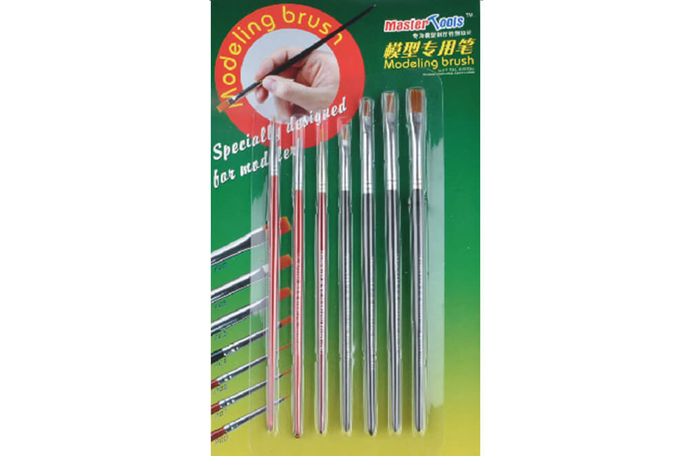 Trumpeter Tools - Modelling Brushes (7 pieces set) - Panzer Models