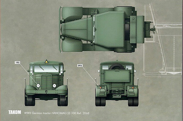 1/35 scale model Takom Hanomag SS-100 German Tractor