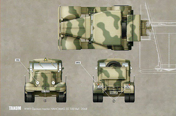 1/35 scale model Takom Hanomag SS-100 German Tractor