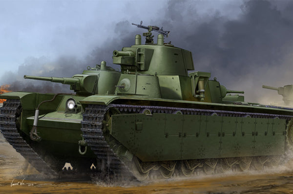 1/35 scale model HobbyBoss Soviet T-35 Heavy Tank Late