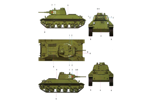  1/35 scale model HobbyBoss Russian T-50 Infantry Tank