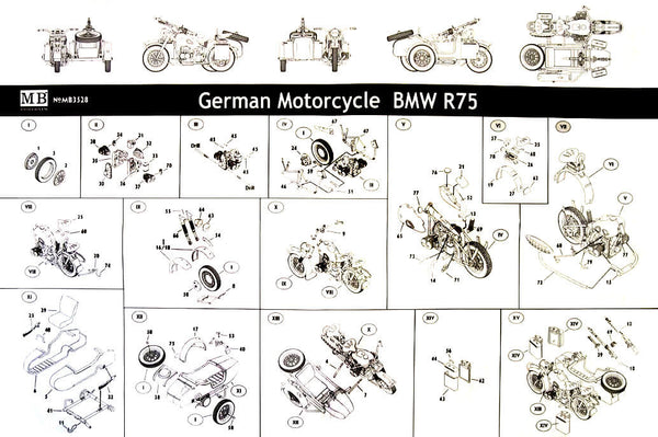 1/35 scale model MasterBox German Motorcyclists 1940-1943 "Letting off steam..."