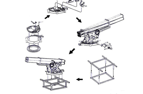 1/35 scale model Meng Pick-Up Mounted Quad Rocket Launcher