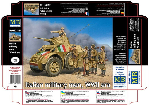 1/35 scale model MasterBox Italian Military Men WWII Era