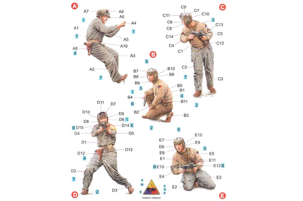 1/35 scale model Miniart Close Combat US Tank Crew