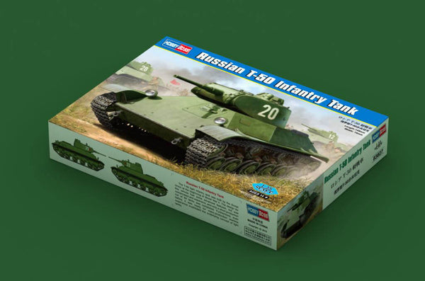  1/35 scale model HobbyBoss Russian T-50 Infantry Tank
