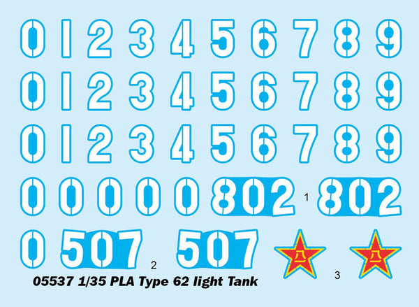 Trumpeter 1/35 scale model PLA Type 62 Light Tank