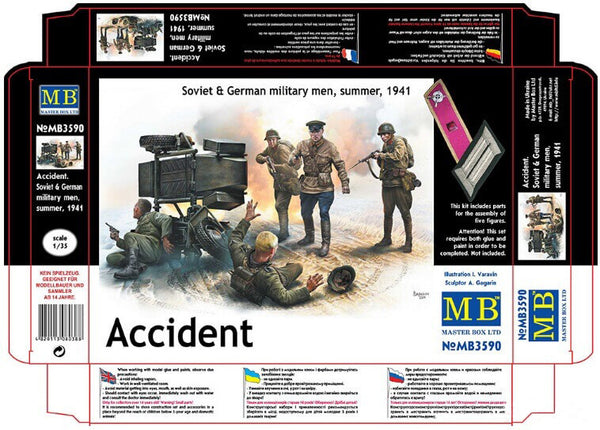 1/35 scale model MasterBox Accident, Soviet & German Military, Summer 1941
