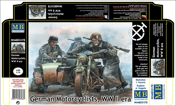 MasterBox 1/35 - German Motorcyclists, WWII era