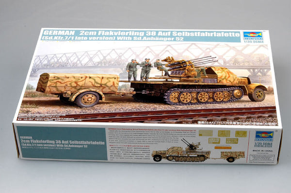 1/35 scale model Trumpeter German 2cm Flakvierling 38 auf Selbstfahrlafette