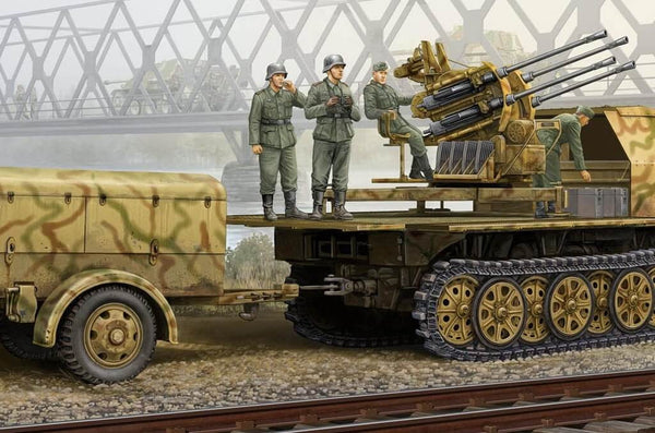 1/35 scale model Trumpeter German 2cm Flakvierling 38 auf Selbstfahrlafette