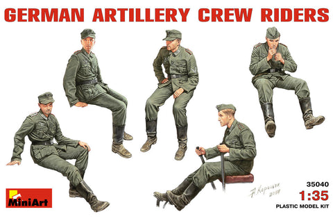 1/35 scale model Miniart German artillery crew riders