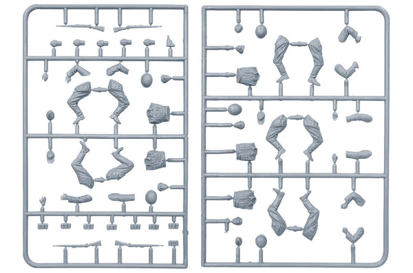 1/35 scale model Miniart German artillery crew riders