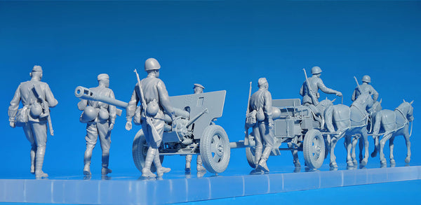 Miniart 1:35 Soviet Gun ZIS-3 w/Horses