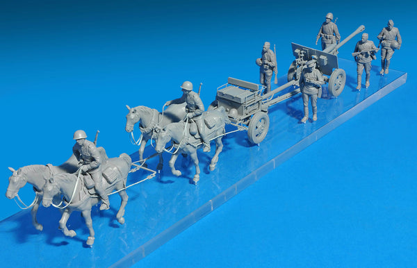 Miniart 1:35 Soviet Gun ZIS-3 w/Horses