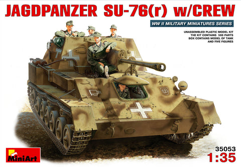1/35 scale model Miniart German Jagdpanzer SU-76 (r) w/Crew kit 35053 Panzer tank