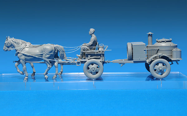 1/35 scale model Miniart Soviet Field Kitchen w/Horses Plastic Figure 35057